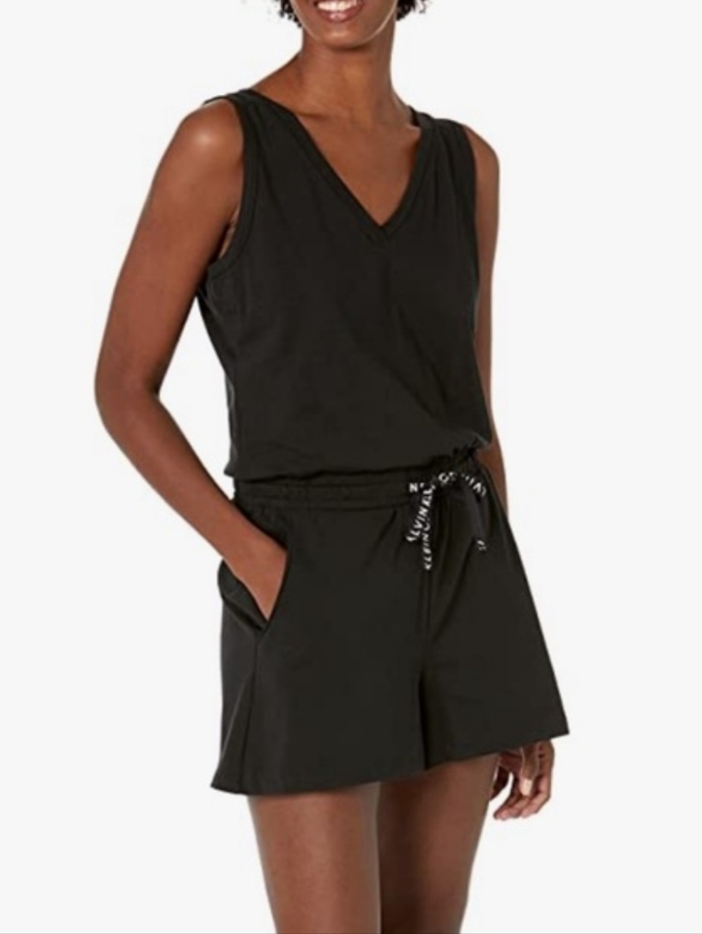 Calvin Klein Black Drawstring Waist Skirt